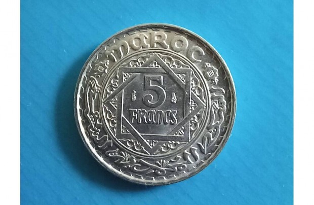 Gyjtknek szp 1951-es Marokk 5 Frank pnzrme elad