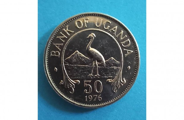 Gyjtknek szp 1976-os Uganda 50 Cent pnzrme elad