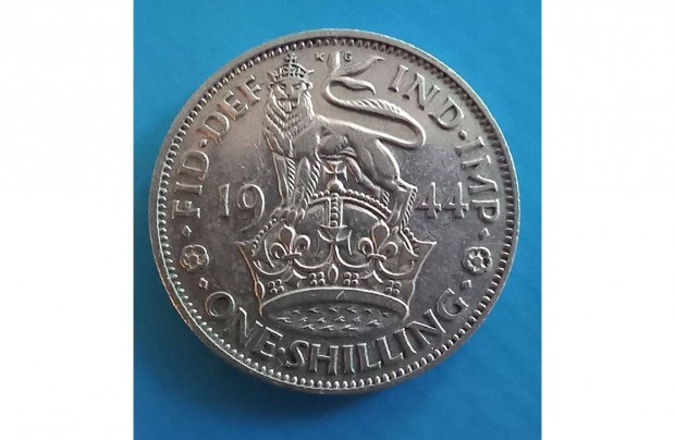 Gyjtknek szp, ezst 1944-es Anglia 1 Shilling pnzrme elad