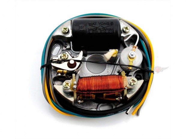 Gyújtótekercs alaplap 6 Volt 15/5 Watt Zündapp ZD, CS CX Hai GTS C, Mo