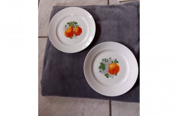 Gyümölcsös sorszámozott (26) desszert tányér 2 db, 19, 5 cm
