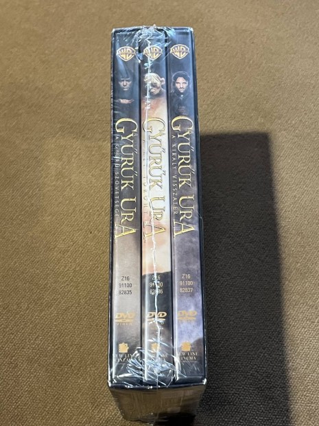 Gyűrűk ura trilógia DVD, bontatlan.