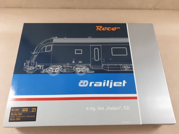 H0 Roco 74065 CD Railjet Vindobona Expressz Vagon Kszlet - DCC - Vil