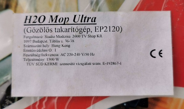H2O Mop Ultra Gztisztt 1500 w