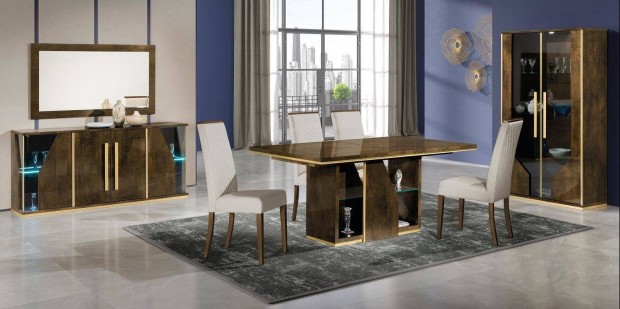 H2 - Desiree (bronz-arany) olasz modern �tkez� garnit�ra Akci�!