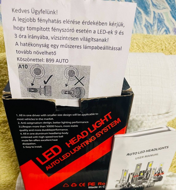 H7 Led izzó 8000 Lumen