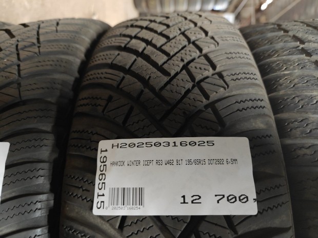 HANKOOK WINTER ICEPT RS3 W462 91T 195/65R15 DOT2922 6,5MM HASZNÁLT