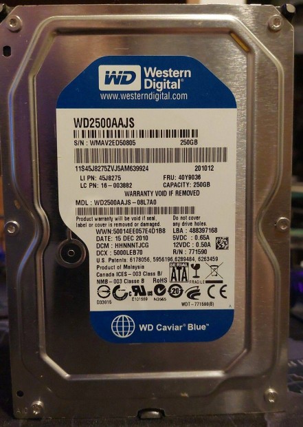 HDD 250 GB Western Digital WD2500Aajs