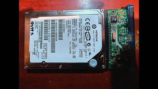 HDD 2.5" 80GB IDE hasznltan USB kls hzban