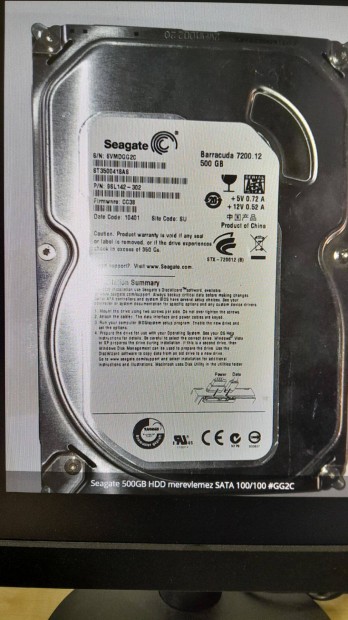 HDD 3,5" 500 Gb Sata elad 100/100