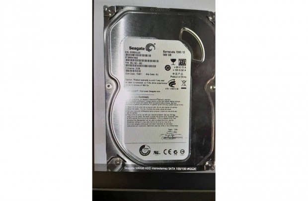 HDD 3,5" 500 Gb Sata elad 100/100 hibamentes