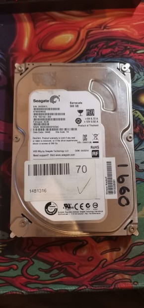 HDD 500 GB-os Seagate Barracuda 