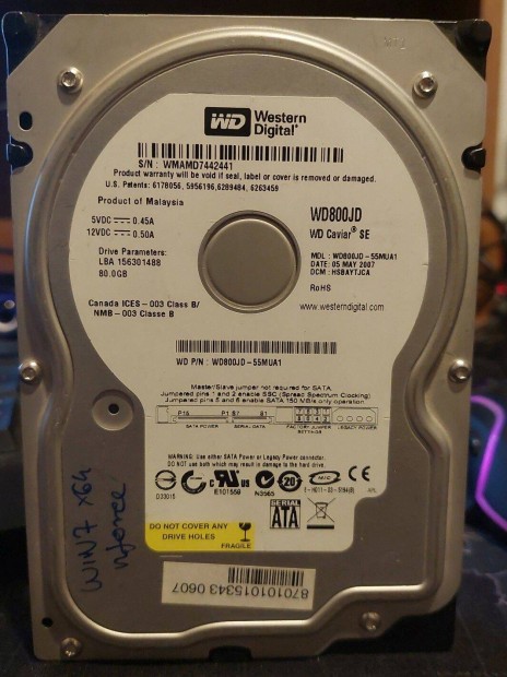 HDD 80 GB Western Digital