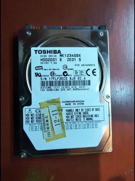 HDD SATA 2_5 120GB TOSHIBA notebookba