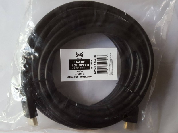 HDMI 2.0 kbel, 4K/60Hz, 7.5 mter