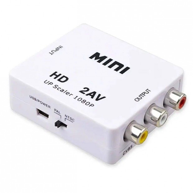 HDMI To AV RCA Adapter Konverter Mini Box kompozit RCA j