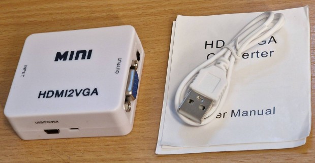 HDMI-VGA átalakító hanggal VGA-HDMI adapter notebookhoz Xbox360 DVD PS