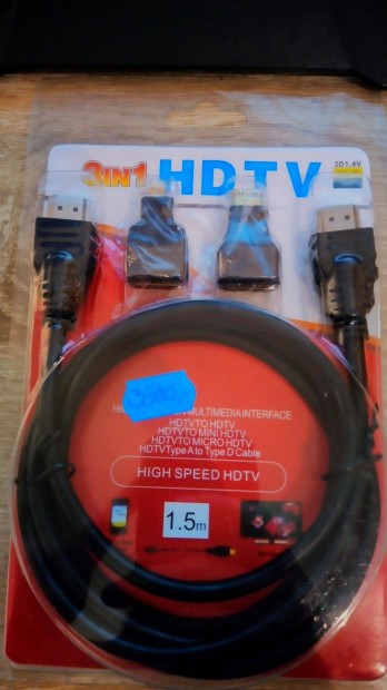 HDMI kbel, 3 az 1-ben, 1.5m