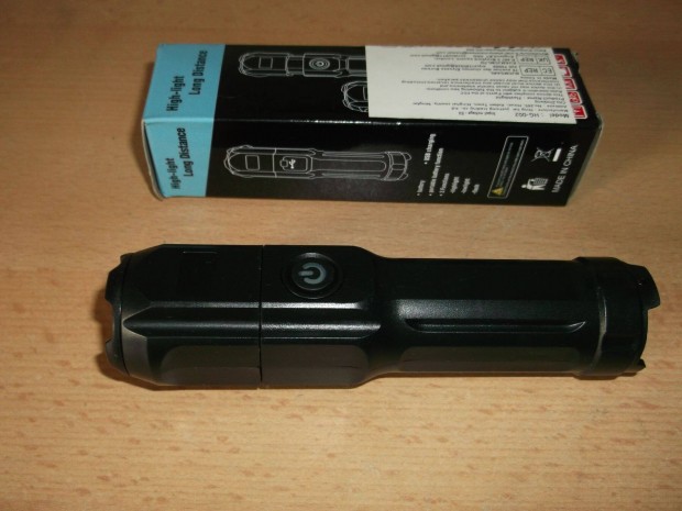 HG002 akkus zoomolható LED zseblámpa Új