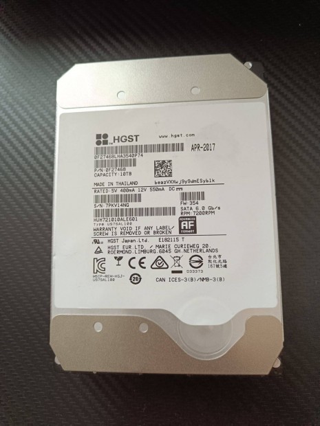 HGST Ultrastar HE10 10TB Huh721010ALE601