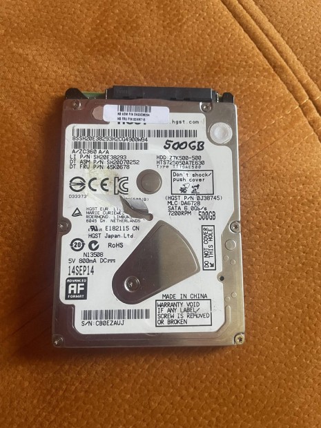 HGST, Seagate 2,5" HDD-k