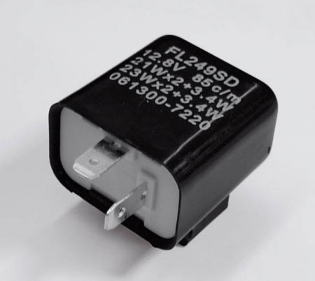 HIGHSIDER okos villogó relé 2 pólusú 12V 21W fekete