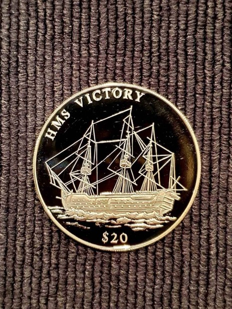 HMS Victory ezst 20g-os (Ag.999) Proof rme