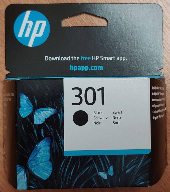 HP 301 fekete tintapatron