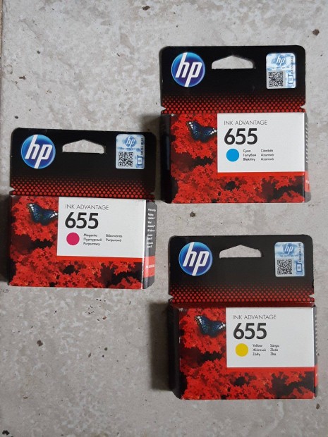 HP 655 C, M, Y, color eredeti tintapatron bontatlan
