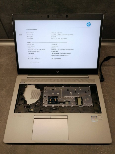 HP 840 G5 FHD IPS i5 8350U Hinyos BIOS PW