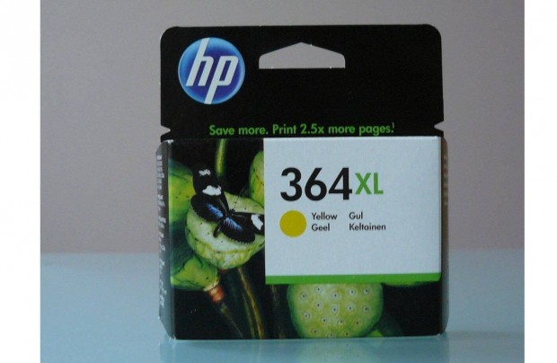HP CB325 eredeti tintapatron ; 364XL ; 364 XL, HP CB 325 sárga = 5080