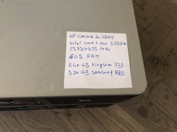HP Compaq Pro számítógép SSD-vel
