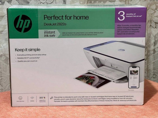 HP Deskjet 2822e All-in-One nyomtat (bontatlan)