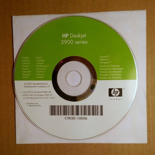 HP Deskjet 3900 series CD (2005) jogtiszta