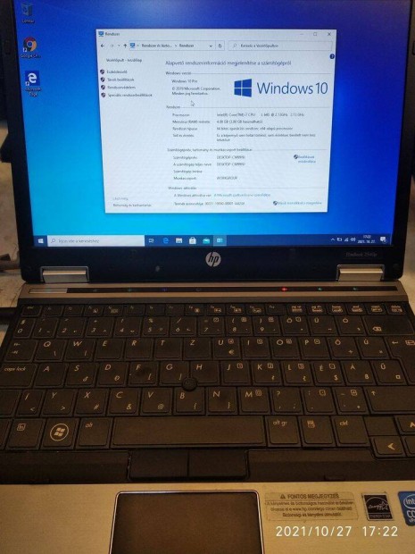 HP Elitebook 2540P 12,1 "-es i7-es laptop