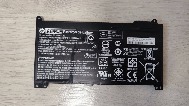 HP Probook 80%-os 3930 mAh XL akkumultor