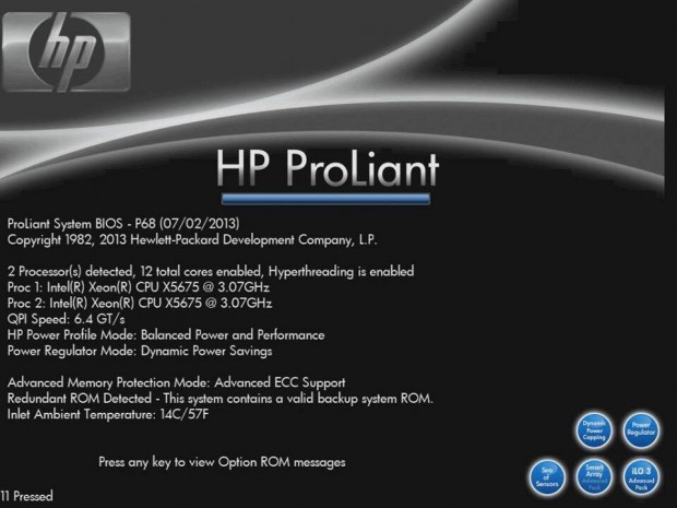 HP Proliant DL360 G7 szervergp 2x X5675 3.07GHz CPU 96GB RAM szerver