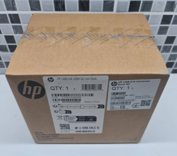 HP USB-C/A universal G2 dokkol + 120W tlt (Displaylink 4K)- j