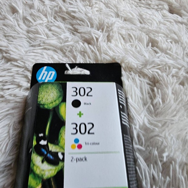 HP X4D37AE NO.302 Fekete+Sznes Eredeti Tintapatron Multipack j