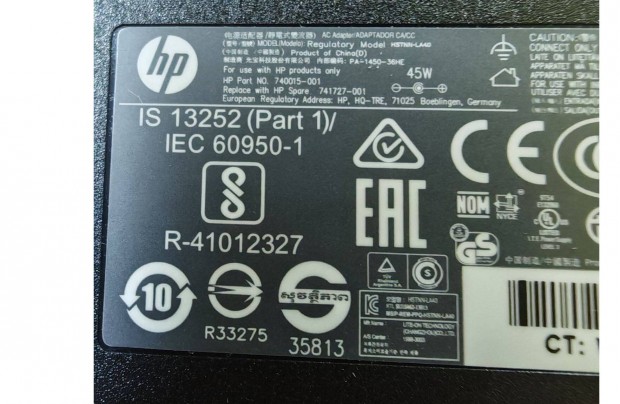 HP eredeti laptop tpegysg Hstnn-LA40 45W