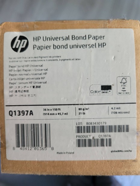 HP plotter papr - 914 mm
