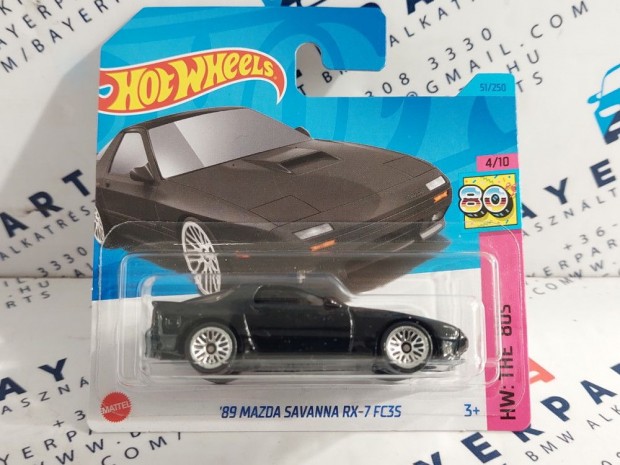 HW The '80s -2023 51/250 - Mazda Savanna RX-7 FC3S (1989) - fekete -