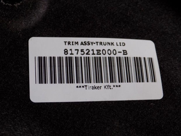HYUNDAI ACCENT HYINDAI ACCENT TRIM ASSY-TRUNK LID eladó
