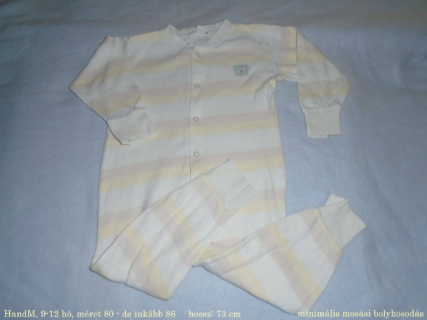 H&M csíkos rugdalózó 12-18 hó (méret 86)