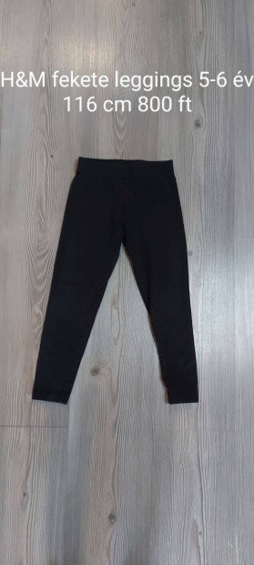 H&M fekete leggings 5-6 v 116 cm