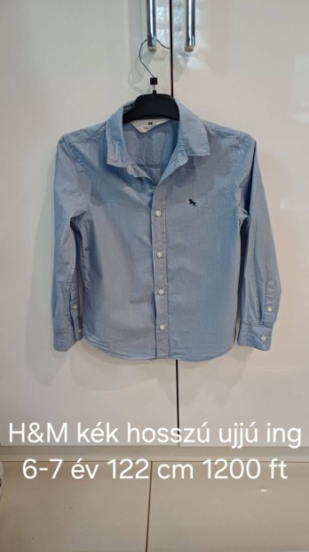 H&M kék hosszú ujjú ing 6-7 év 122 cm