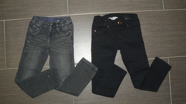 H&M kislány 122-es skinny fekete farmer nadrág Hibátlan!