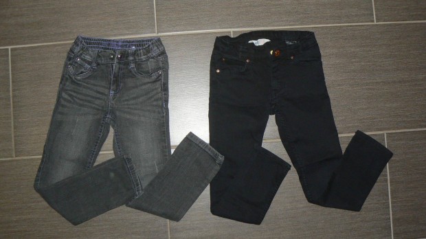 H&M kislny 122-es skinny fekete farmer nadrg Hibtlan!