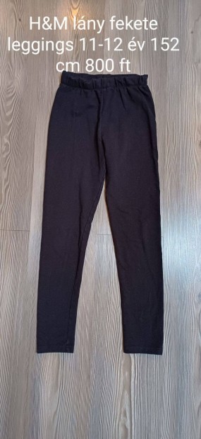 H&M lny fekete leggings 11-12 v 152 cm