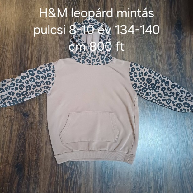 H&M leoprd mints pulcsi 8-10 v 134-140 cm